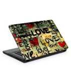 Love Art Notebook Sticker, Laptop sticker,, Hp Sticker, Asus Sticker, 15.6 inç Sticker