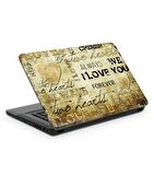 Seni Seviyorum Notebook Sticker, Laptop sticker,, Hp Sticker, Asus Sticker, 15.6 inç Sticker