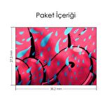 Pembe Grafiti Desen Notebook Sticker, Laptop sticker,, Hp Sticker, Asus Sticker, 15.6 inç Sticker