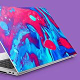 Soyut Neon Mavi Pembe Desen Notebook Sticker, Laptop sticker,, Hp Sticker, Asus Sticker, 15.6 inç Sticker