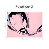 Soyut Pembe Siyah Desen Notebook Sticker, Laptop sticker,, Hp Sticker, Asus Sticker, 15.6 inç Sticker