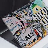 Yırtılmış Dergi Sayfaları Notebook Sticker, Laptop sticker,, Hp Sticker, Asus Sticker, 15.6 inç Sticker