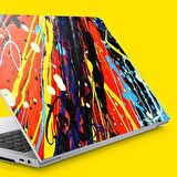 Renkli sıçratılmış Boya Notebook Sticker, Laptop sticker,, Hp Sticker, Asus Sticker, 15.6 inç Sticker
