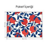 Beyaz Üzerine Nar Deseni Notebook Sticker, Laptop sticker,, Hp Sticker, Asus Sticker, 15.6 inç Sticker
