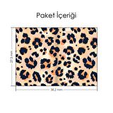 Kahverengi Leopar Deseni Notebook Sticker, Laptop sticker,, Hp Sticker, Asus Sticker, 15.6 inç Sticker