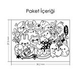 Doodle-2 Notebook Sticker, Laptop sticker,, Hp Sticker, Asus Sticker, 15.6 inç Sticker