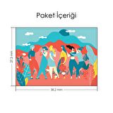 İlüstrasyon Kadınlar Notebook Sticker, Laptop sticker,, Hp Sticker, Asus Sticker, 15.6 inç Sticker