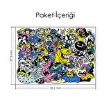 Doodle-6 Notebook Sticker, Laptop sticker,, Hp Sticker, Asus Sticker, 15.6 inç Sticker