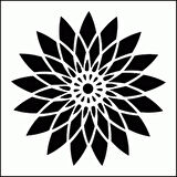 Uzak Doğu Motif Stencil Boyama şablonu 30x30 cm, Duvar Stencil, Fayans Stencil, Mobilya Stencil
