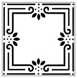 Çerçeve Karo Stencil Boyama şablonu 30x30 cm, Duvar Stencil, Fayans Stencil, Mobilya Stencil