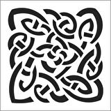 Çizgi Desen Stencil Boyama şablonu 30x30 cm, Duvar Stencil, Fayans Stencil, Mobilya Stencil
