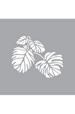 Monstera Yaprakları Stencil Boyama şablonu 30x30cm,Duvar Stencil,Fayans Stencil,Mobilya Stencil