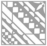 Kızılderili Desen Stencil Boyama şablonu 30x30 cm, Duvar Stencil, Fayans Stencil, Mobilya Stencil