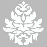 Damask 4 Stencil Boyama şablonu 30x30 cm, Duvar Stencil, Fayans Stencil, Mobilya Stencil