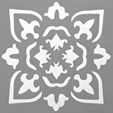 Karo 42 Stencil Boyama şablonu 30x30 cm, Duvar Stencil, Fayans Stencil, Mobilya Stencil