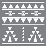 Meksika Kilimi Stencil Boyama şablonu 30x30 cm, Duvar Stencil, Fayans Stencil, Mobilya Stencil
