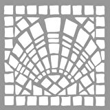 Mozaik Deniz Kabuğu Stencil Boyama şablonu 30x30cm,Duvar Stencil,Fayans Stencil,Mobilya Stencil