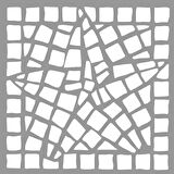 Mozaik Yıldız Stencil Boyama şablonu 30x30 cm, Duvar Stencil, Fayans Stencil, Mobilya Stencil