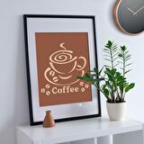 Coffee 4 Stencil Boyama şablonu 30x30 cm, Duvar Stencil, Fayans Stencil, Mobilya Stencil