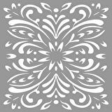 Karo Elizabeth Stencil Boyama şablonu 30x30 cm, Duvar Stencil, Fayans Stencil, Mobilya Stencil