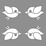 Karşılıklı Kuşlar Stencil Boyama şablonu 30x30 cm, Duvar Stencil, Fayans Stencil, Mobilya Stencil