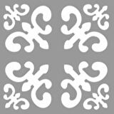 Damask Karo-2 Stencil Boyama şablonu 30x30 cm, Duvar Stencil, Fayans Stencil, Mobilya Stencil