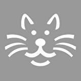 Sevimli Kedi Stencil Boyama şablonu 30x30 cm, Duvar Stencil, Fayans Stencil, Mobilya Stencil