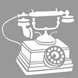 Antika Telefon Stencil Boyama şablonu 30x30 cm, Duvar Stencil, Fayans Stencil, Mobilya Stencil