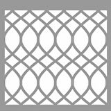 Eliptik Motif Stencil Boyama şablonu 30x30 cm, Duvar Stencil, Fayans Stencil, Mobilya Stencil