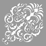 Damask Desen Stencil Boyama şablonu 30x30 cm, Duvar Stencil, Fayans Stencil, Mobilya Stencil