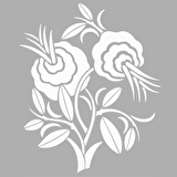 Dağ Çiçeği Stencil Boyama şablonu 30x30 cm, Duvar Stencil, Fayans Stencil, Mobilya Stencil