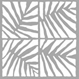 Açılı Tropikal Karolar Stencil Boyama şablonu 30x30 cm,Duvar Stencil,Fayans Stencil,Mobilya Stencil