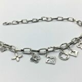Charm Silver Zincirli Yonca Figürlü Şans Kolyesi