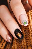 Boho Şekiller Tırnak Dövmesi, Tırnak Tattoo, Nail Art, Tırnak Sticker
