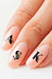 Alfabe Tırnak Dövmesi, Tırnak Tattoo, Nail Art, Tırnak Sticker