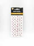 Pembe Karışık Şekiller Metalik Tırnak Sticker, Nail Sticker, Nail Art