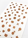 Bronze Karışık Şekiller Metalik Tırnak Sticker, Nail Sticker, Nail Art