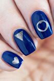 Gümüş Karışık Şekiller Metalik Tırnak Sticker, Nail Sticker, Nail Art
