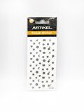 Gümüş Karışık Şekiller Metalik Tırnak Sticker, Nail Sticker, Nail Art