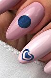 Lacivert Karışık Şekiller Metalik Tırnak Sticker, Nail Sticker, Nail Art