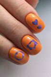 Mor Karışık Şekiller Metalik Tırnak Sticker, Nail Sticker, Nail Art