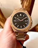 Ferrucci Rosegold Çelik Spor Şık Takvimli Erkek Kol Saat+Bileklik Hediye