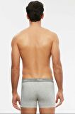 KOM Tight Pamuklu 2'li Erkek Boxer - Gri
