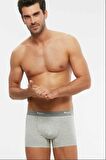 KOM Tight Pamuklu 2'li Erkek Boxer - Gri