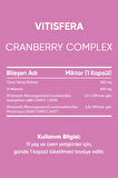 Vitisfera Cranberry Complex 30 Kapsül- Turna Yemişi Ekstresi, D-mannoz, Probiyotik
