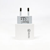Global PD20W Quick Charger 20W­ Type-C to Type-C 2M Kablolu Şarj Set Beyaz
