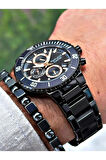 Ferrucci Siyah Renk Fonksiyonlu Takvimli Spor Model 40MM Erkek Kol Saat