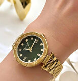 Ferrucci Taşlı Şık Kadran Çelik Kadın Kol Saati+Bileklik Hediyeli