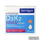 Sorvagen Vitamin D3K2 20 mL Damla - AROMASIZ