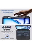 iPad Air 4-5. Nesil 10.9" ile Uyumlu 360 Dönebilen Standlı Işıklı RiSSer Türkçe Q Klavyeli Tablet Kılıfı
